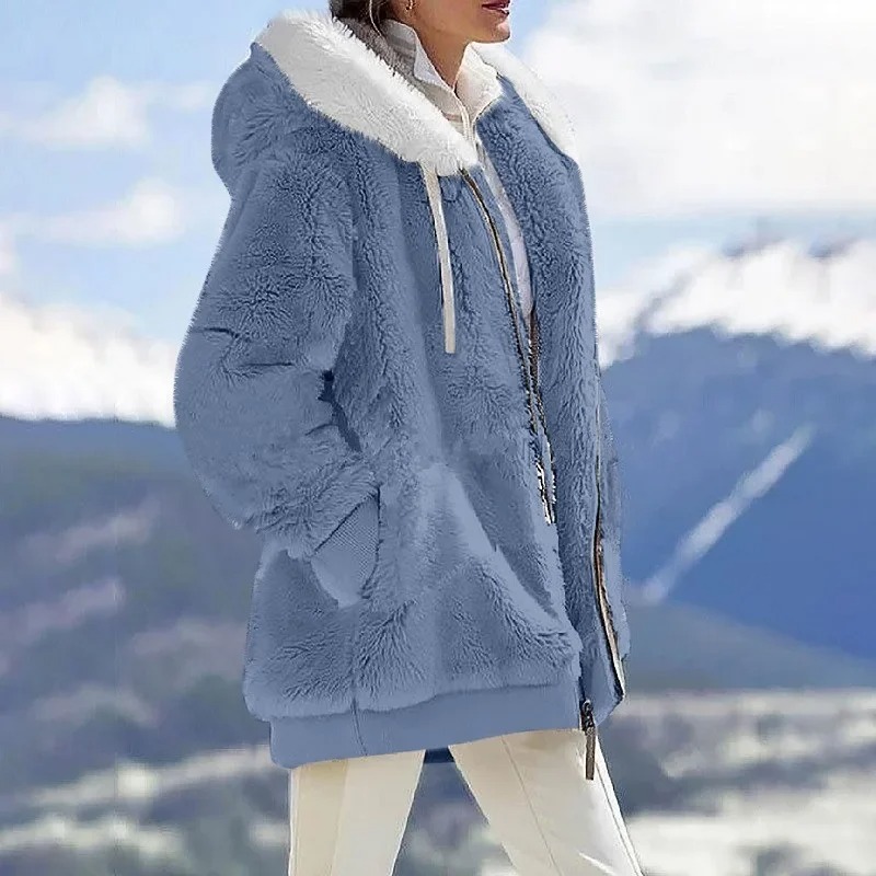 Fleece Hoodie Lined - 2025 Winter Warm Women Jackets Plush