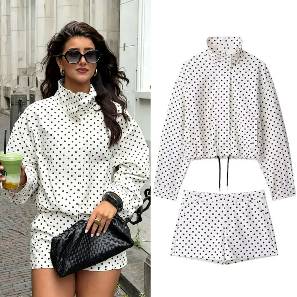 Winter Clothing Pk - Ladies Vintage Autumn Polka Dot Printed