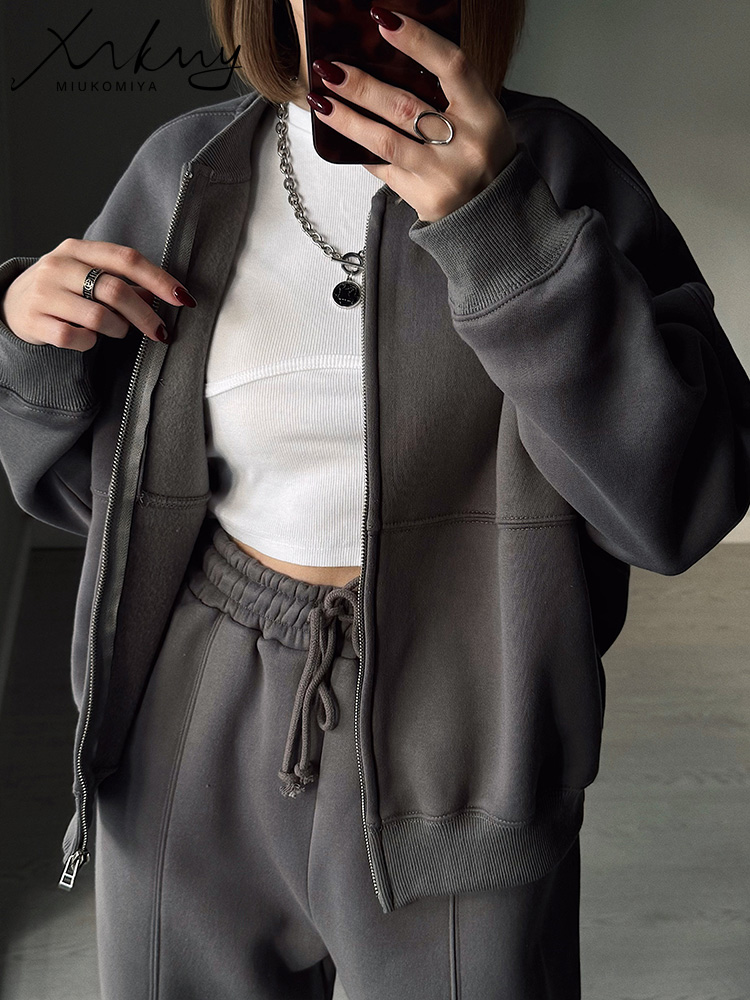 Winter Clothing Pk - Warm Suit For Women Sweatpants Sets