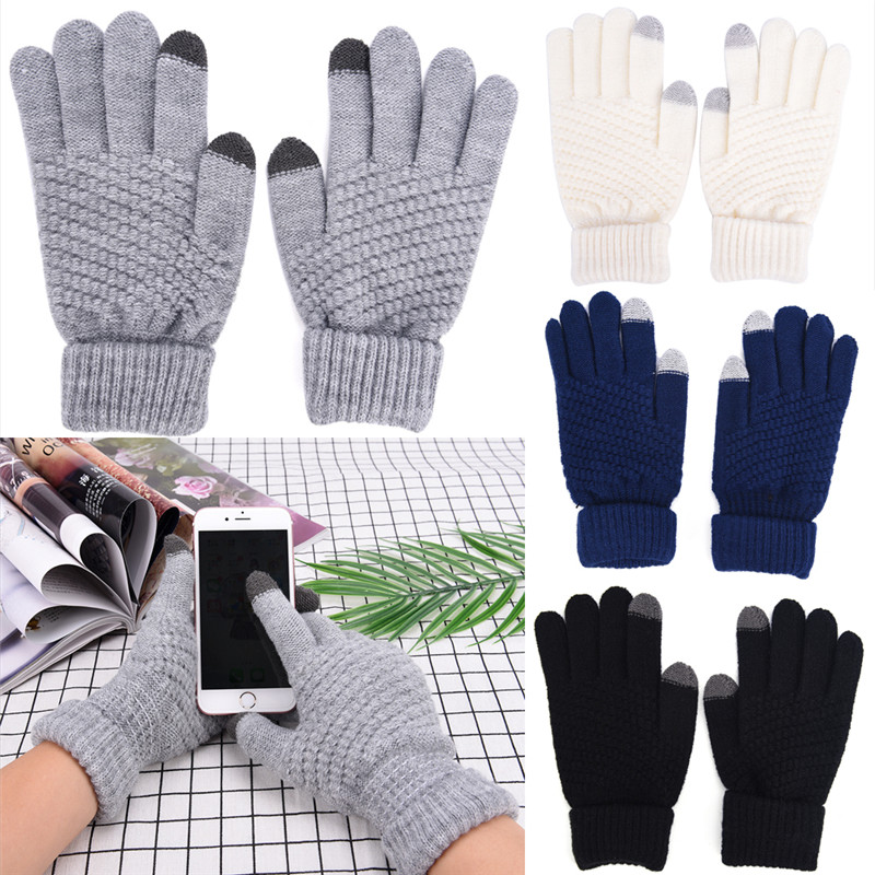 Knit Glove Touch Screen - Wholesale Knitted Winter Warm Wool Gloves