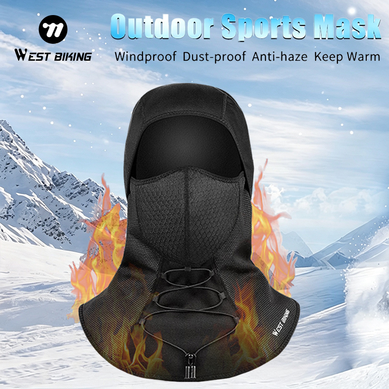 Fleece Hoodie Lined - WEST BIKING Winter Balaclava Cycling Mask