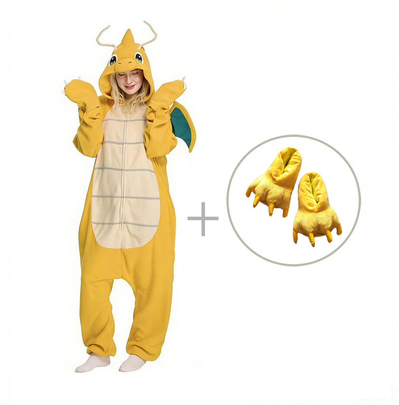 XXL Dragon Kigurumi Women Ones - Fleece Hoodie Lined recension och pris