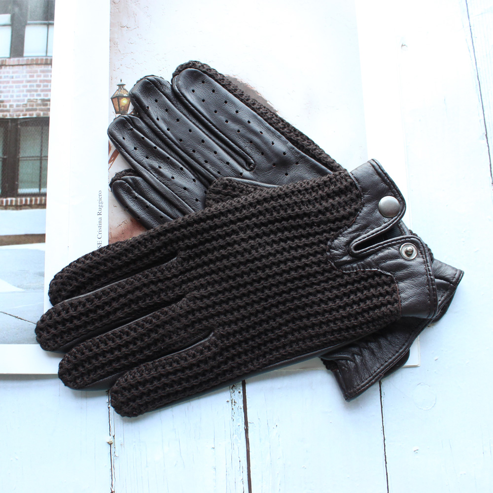High Quality New Leather Men's - Knit Glove Touch Screen recension och pris