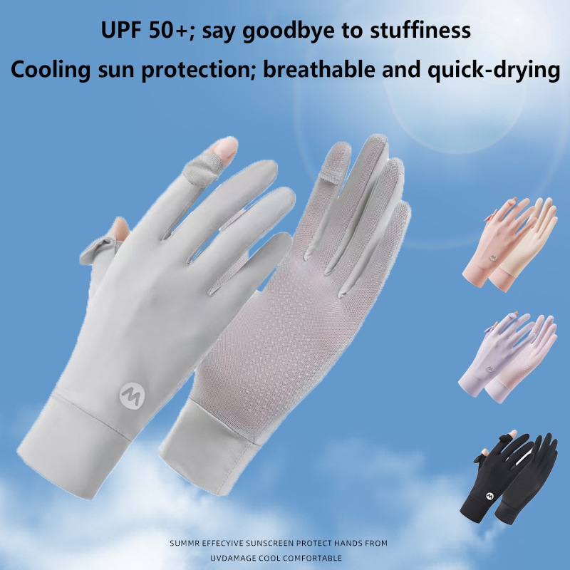 Sunscreen Ice Silk Breathable  - Knit Glove Touch Screen recension och pris