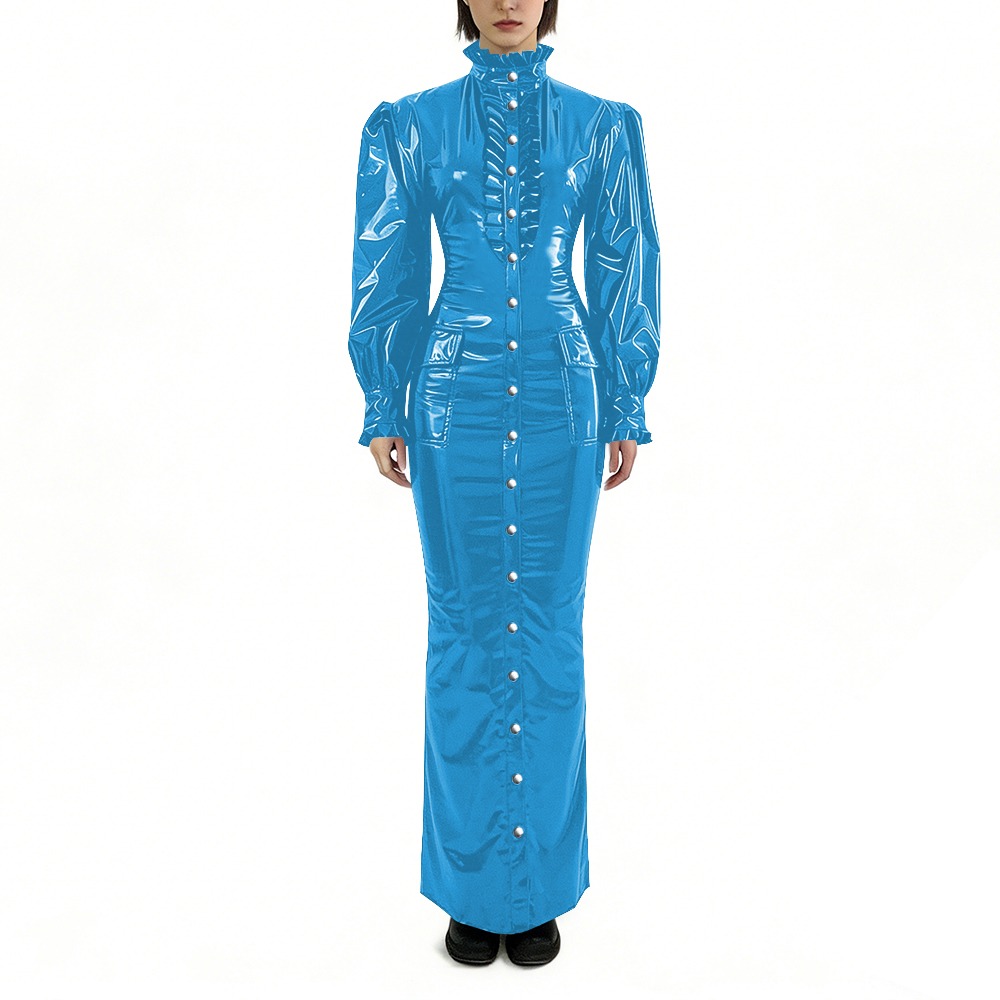 Glossy PVC Long Pencil Dress P - Winter Clothing Plus Size recension och pris