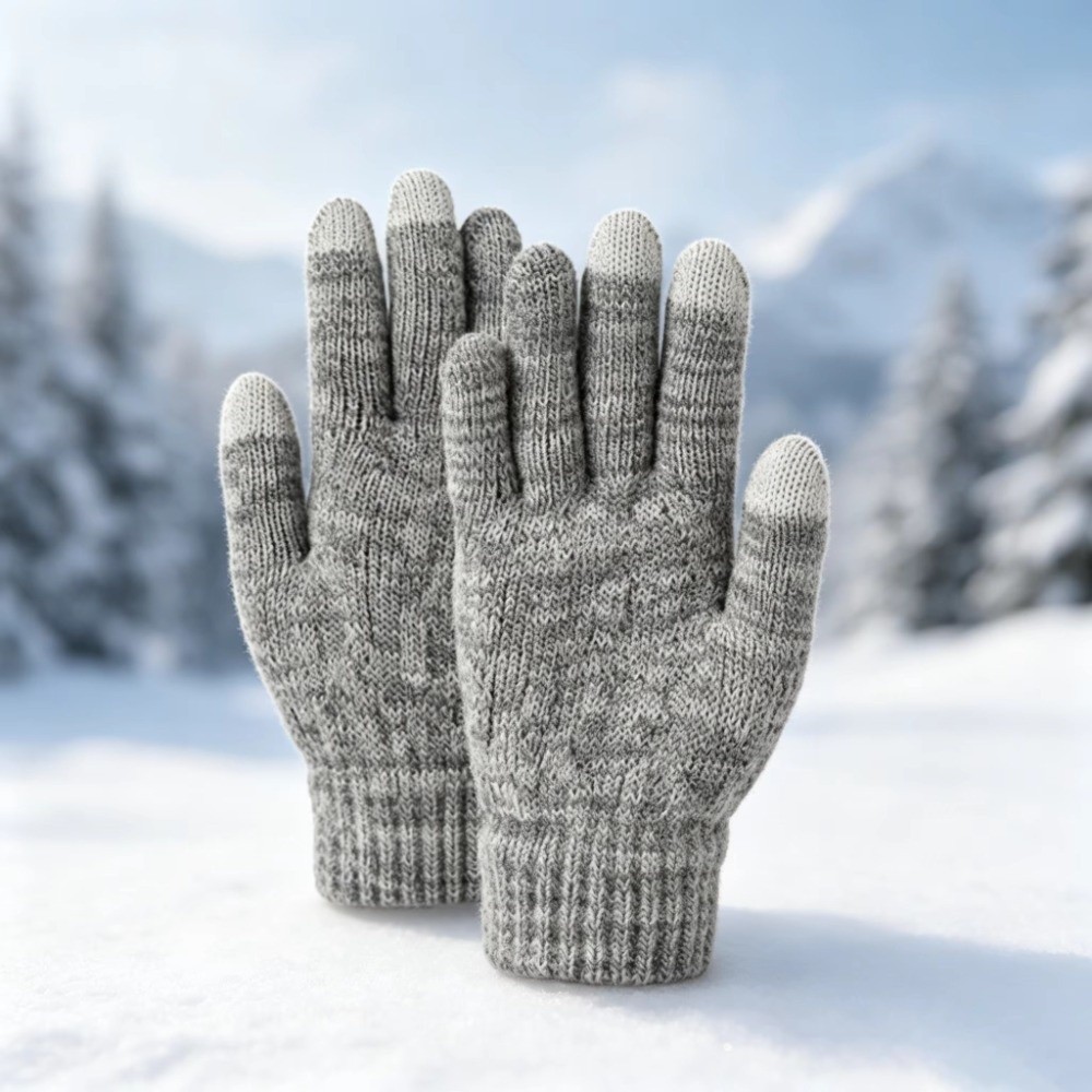 2Pcs/Set Fashion Winter Childr - Knit Glove Touch Screen recension och pris