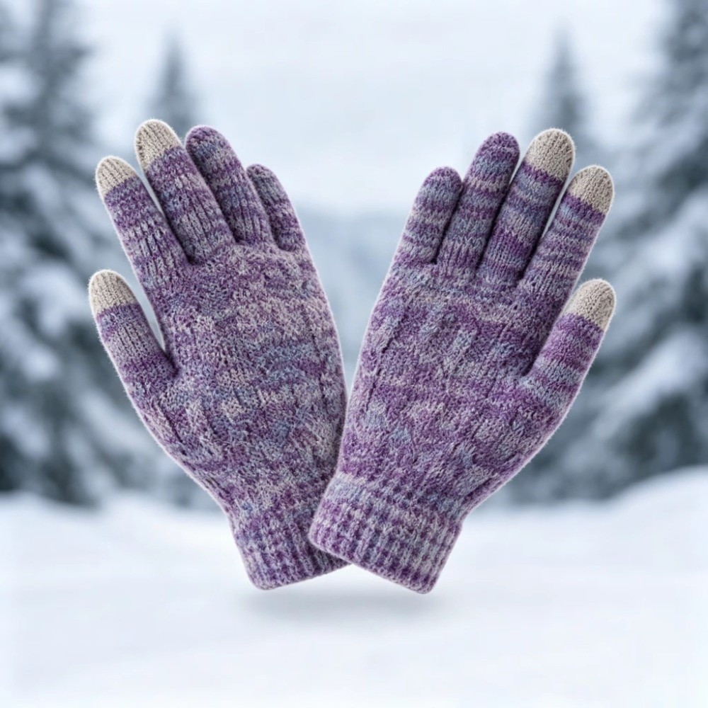 2Pcs/Set Fashion Winter Childr - Knit Glove Touch Screen recension och pris