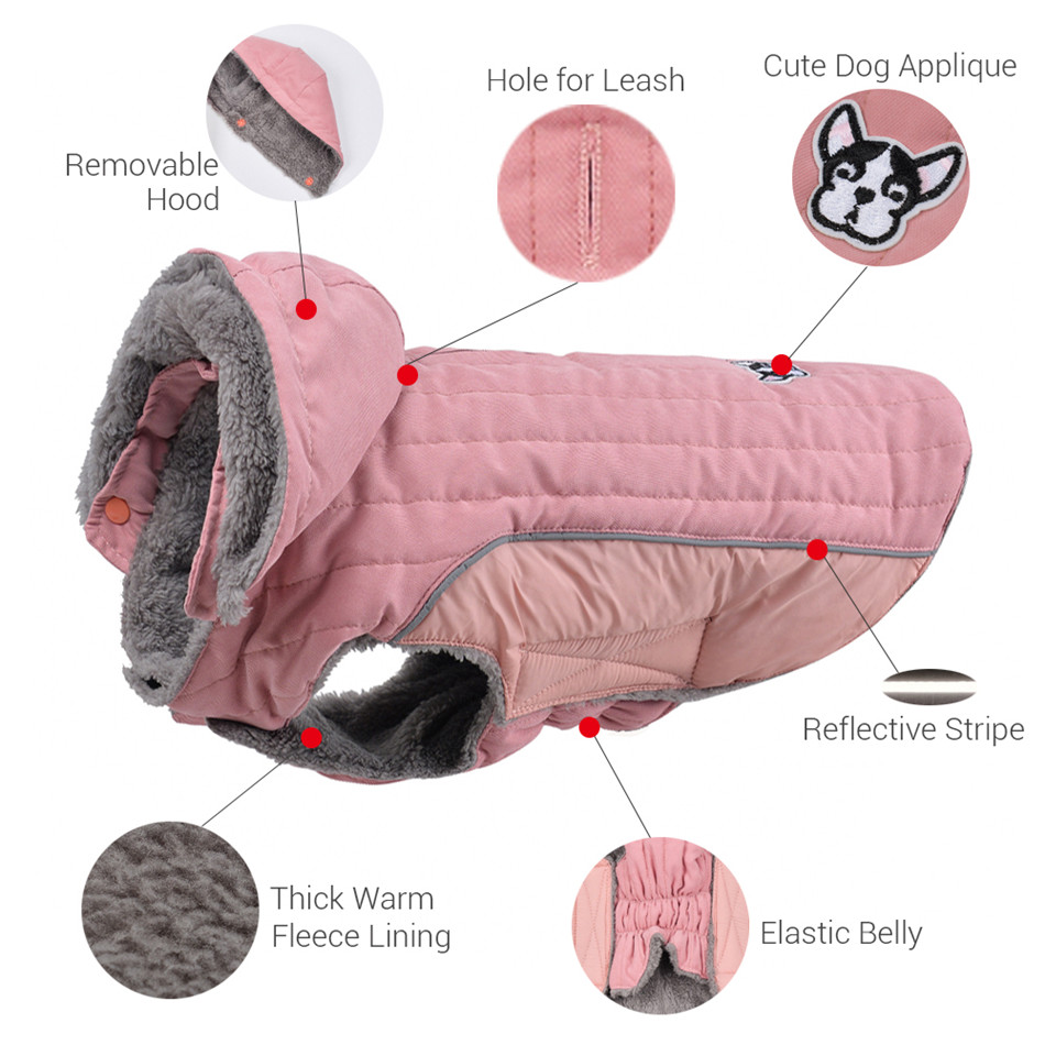 Winter Dog Clothes Thick Fleec - Fleece Hoodie Lined recension och pris