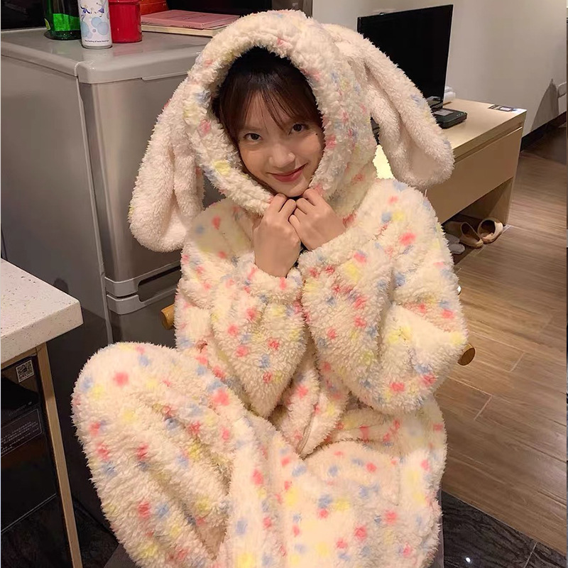 Thickened Winter Pajamas Onesi - Fleece Hoodie Lined recension och pris
