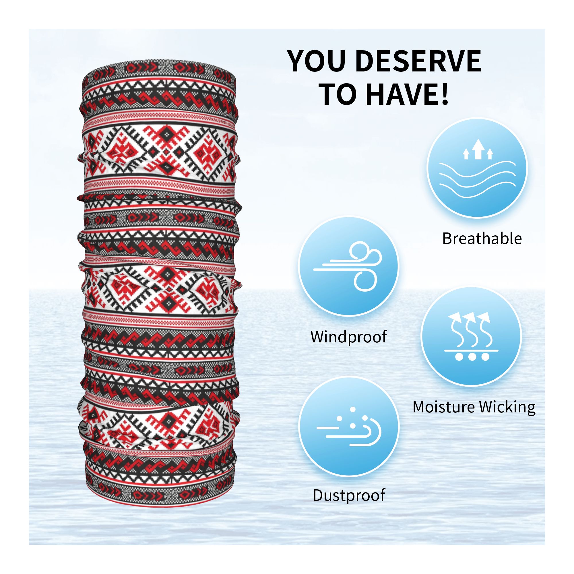 Custom Ukrainian Vyshyvanka Em - Neck Gaiter Fleece recension och pris