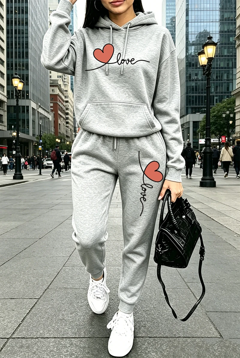 Womens Tracksuit Print Casual  - Winter Clothing For recension och pris