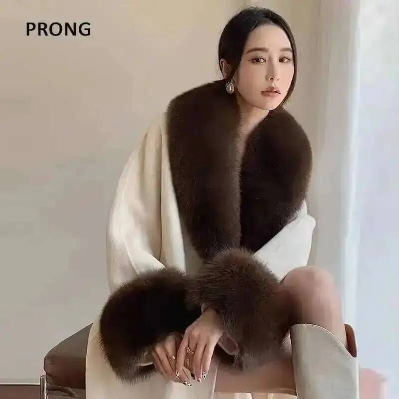 100% Real Fox Fur Collar Winte - Winter Clothing Pk recension och pris