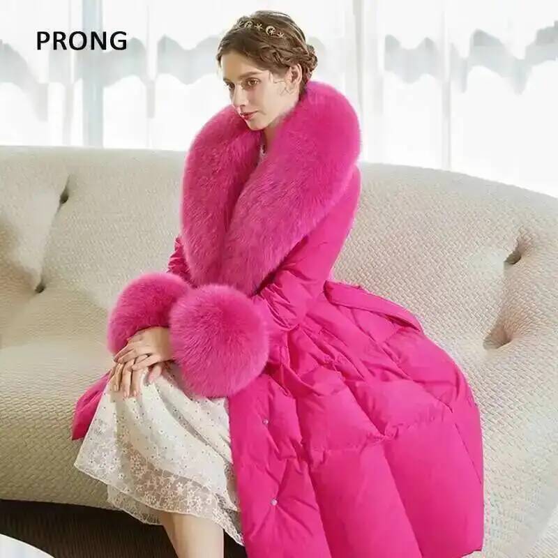 100% Real Fox Fur Collar Winte - Winter Clothing Pk recension och pris