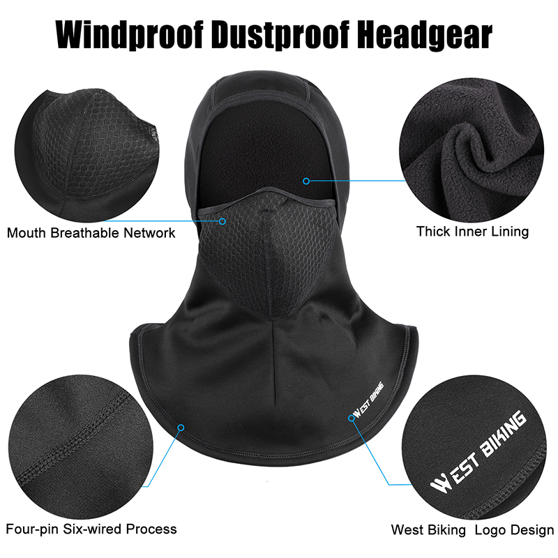 WEST BIKING Winter Balaclava C - Fleece Hoodie Lined recension och pris