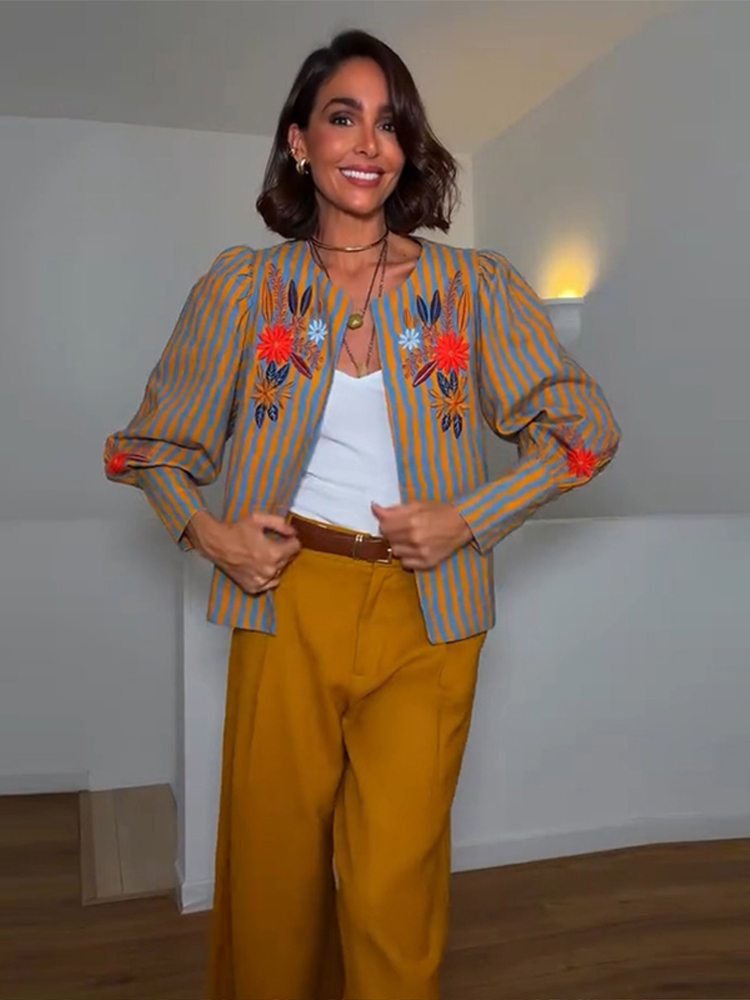 2026 Early Autumn Striped Flow - Winter Clothing For recension och pris
